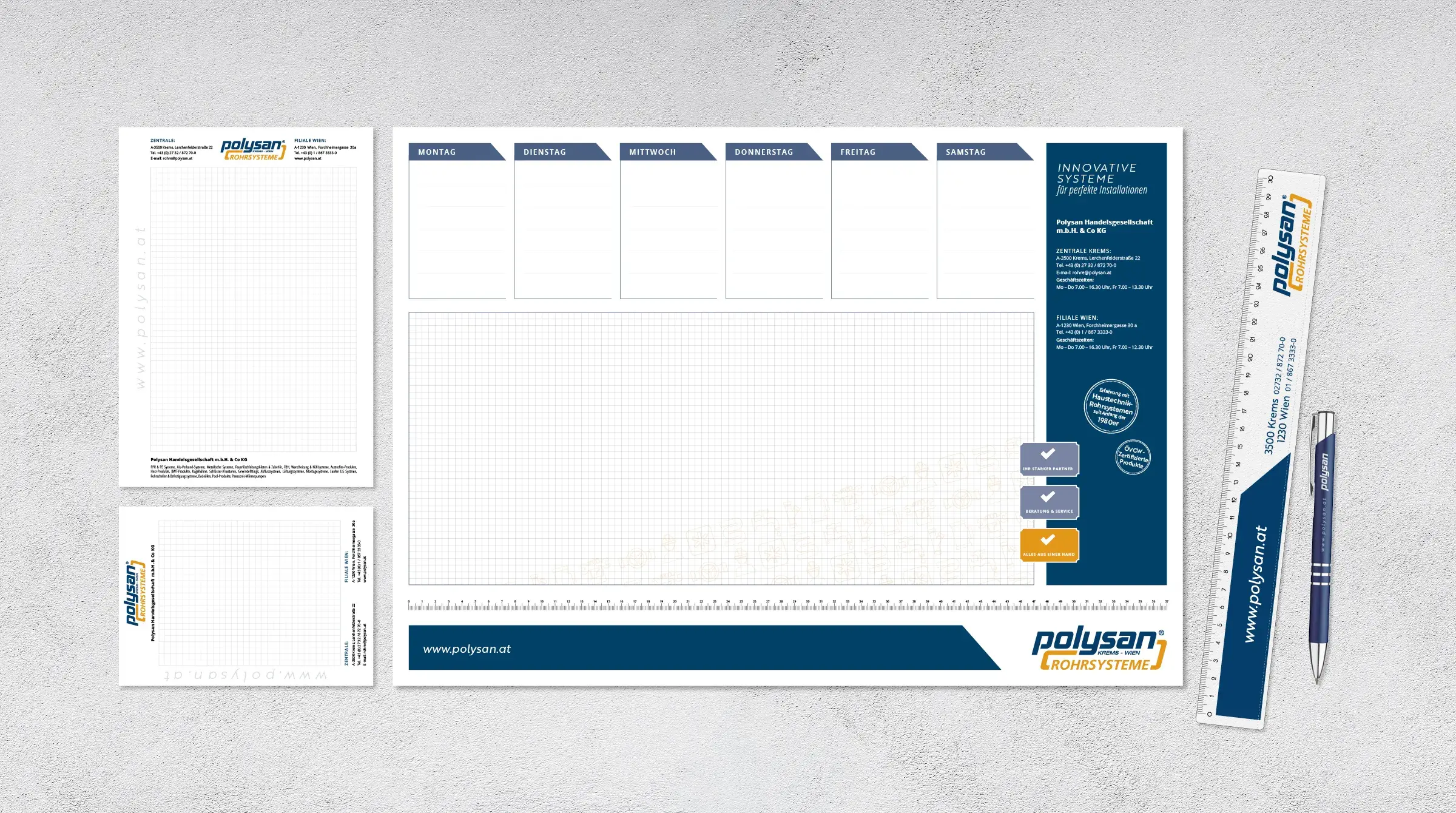 Polysan Buerowerbemittel – DOCKNER druck@medien